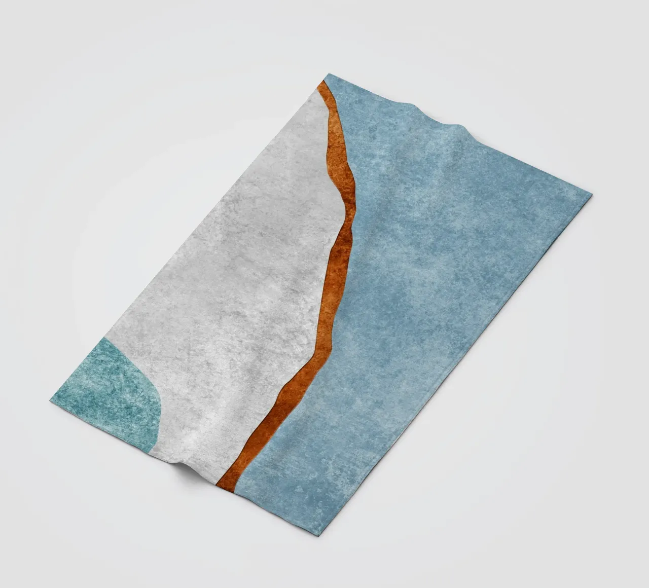 abstract art rust cutouts coperta in pile da vintageshop