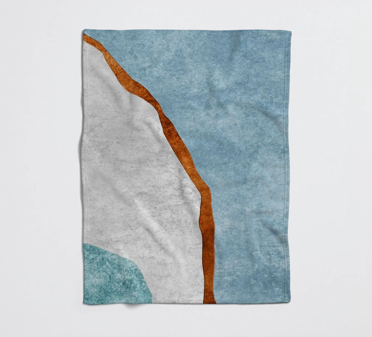 abstract art rust cutouts coperta in pile da vintageshop