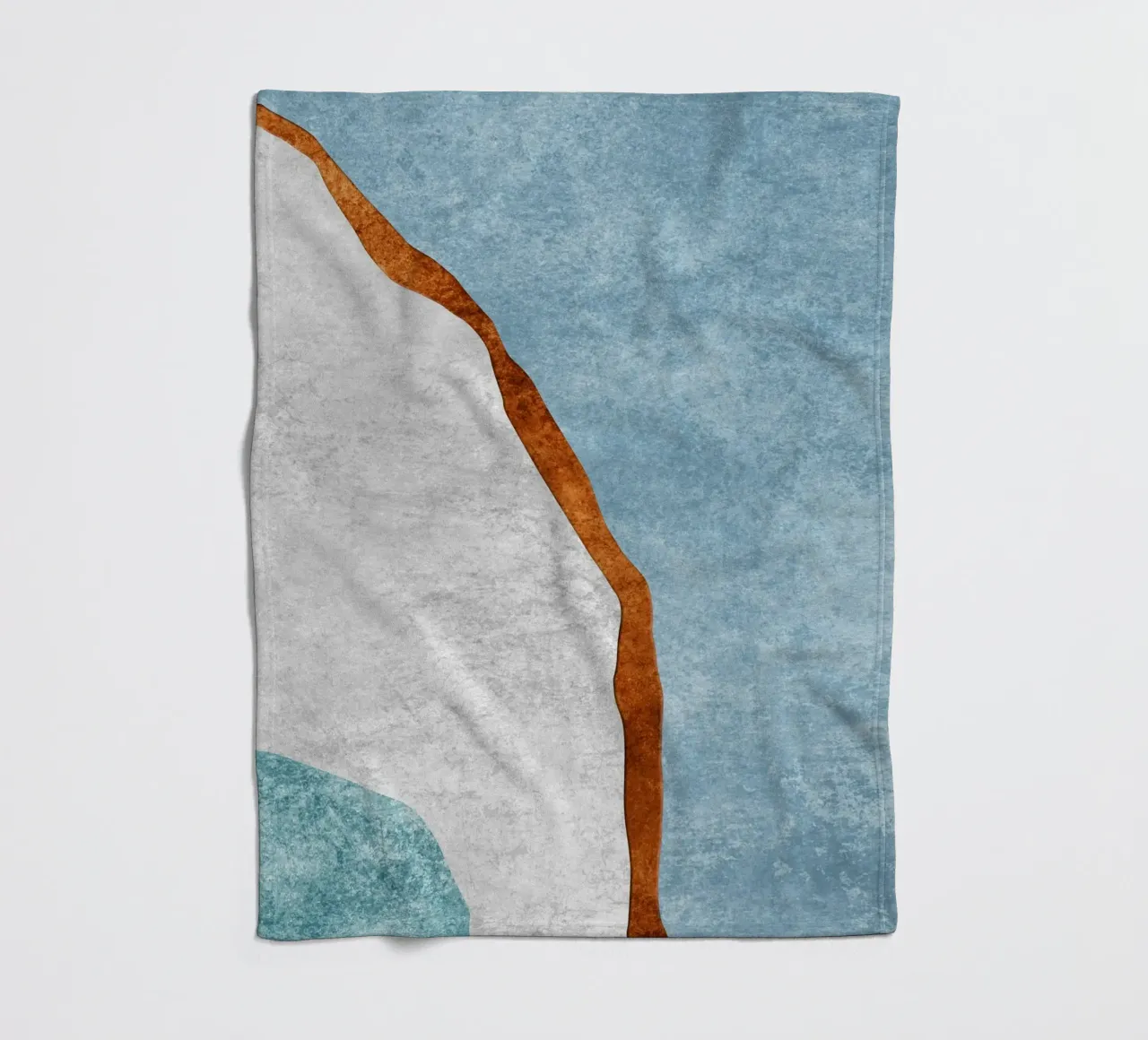 abstract art rust cutouts fleece blanket by vintageshop