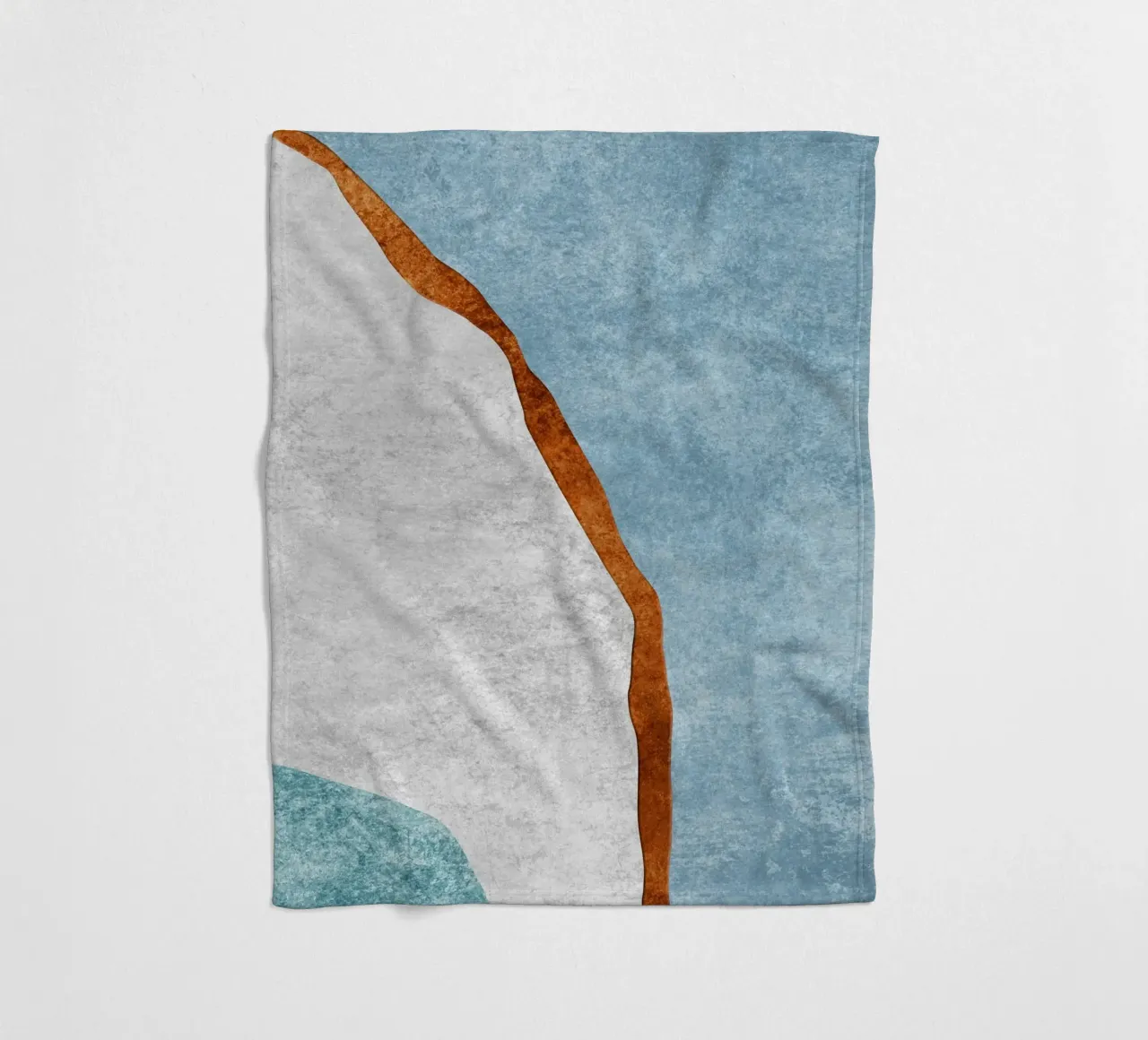 abstract art rust cutouts coperta in pile da vintageshop