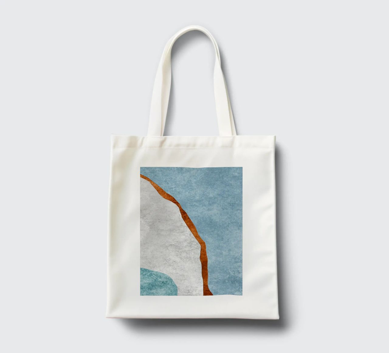 abstract art rust cutouts borsa in juta da vintageshop