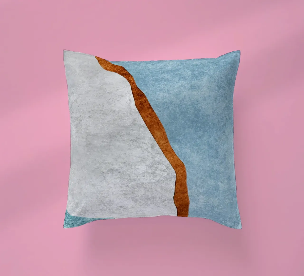 abstract art rust cutouts cuscino da vintageshop