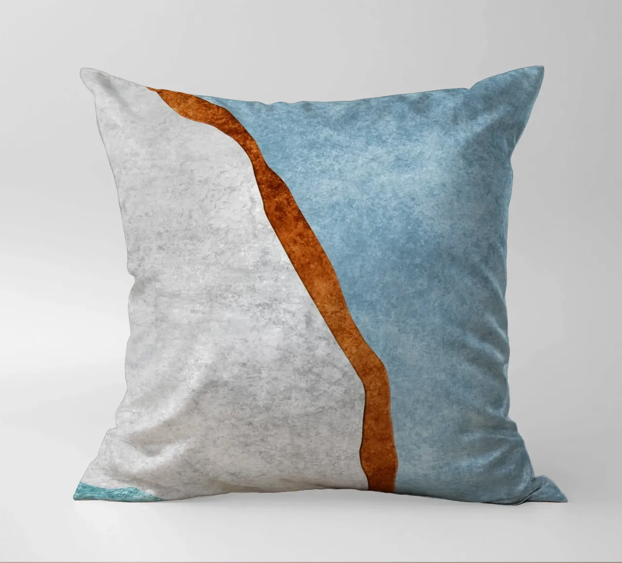 abstract art rust cutouts cuscino da vintageshop