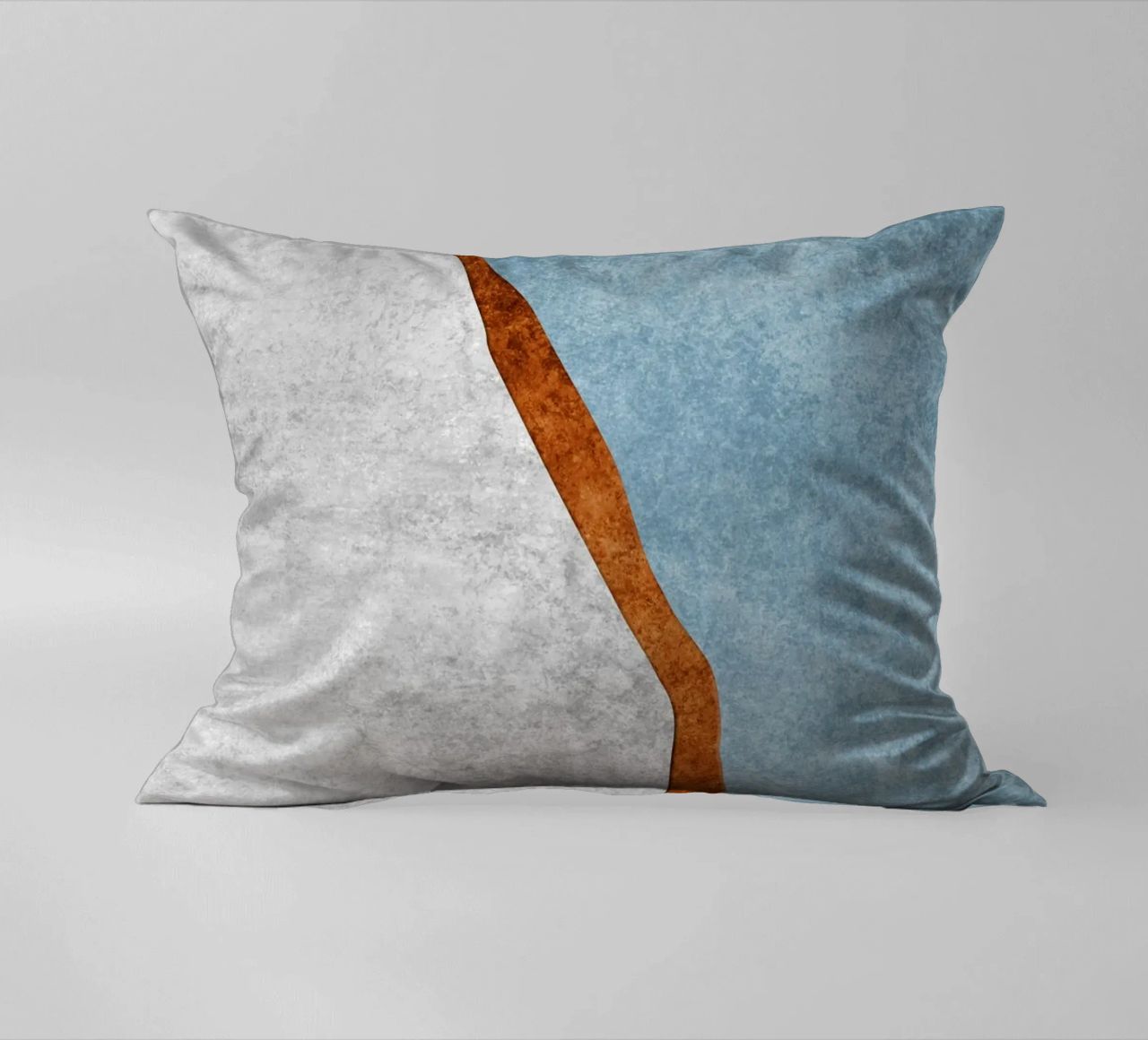 abstract art rust cutouts cuscino da vintageshop