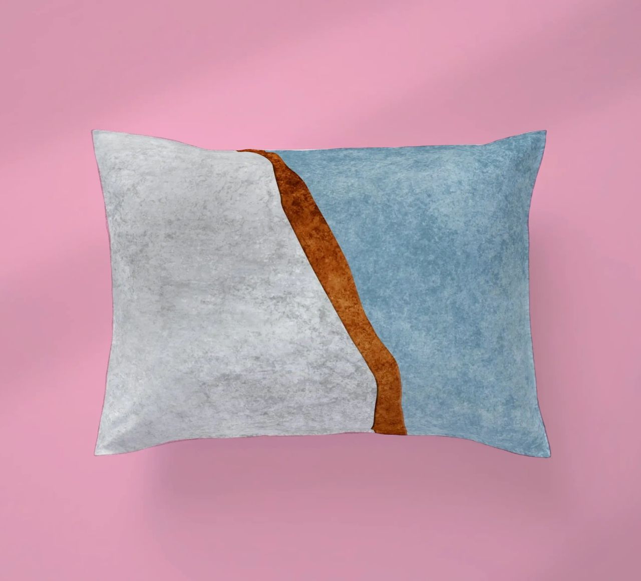 abstract art rust cutouts cuscino da vintageshop