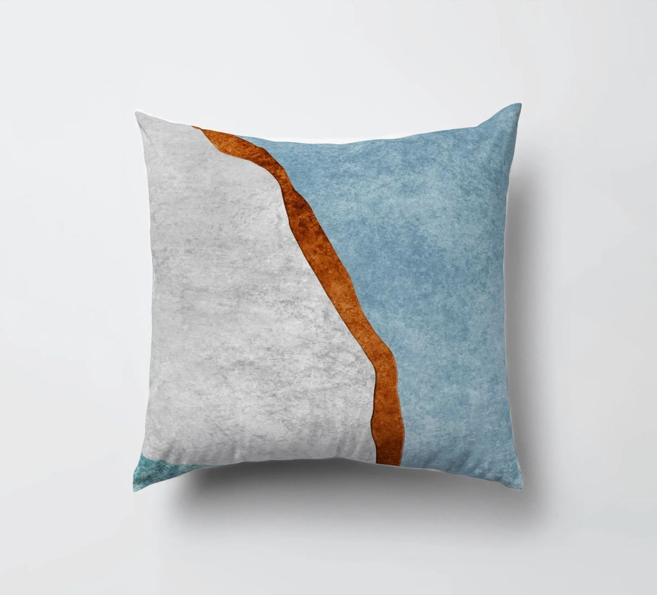 abstract art rust cutouts cuscino da vintageshop