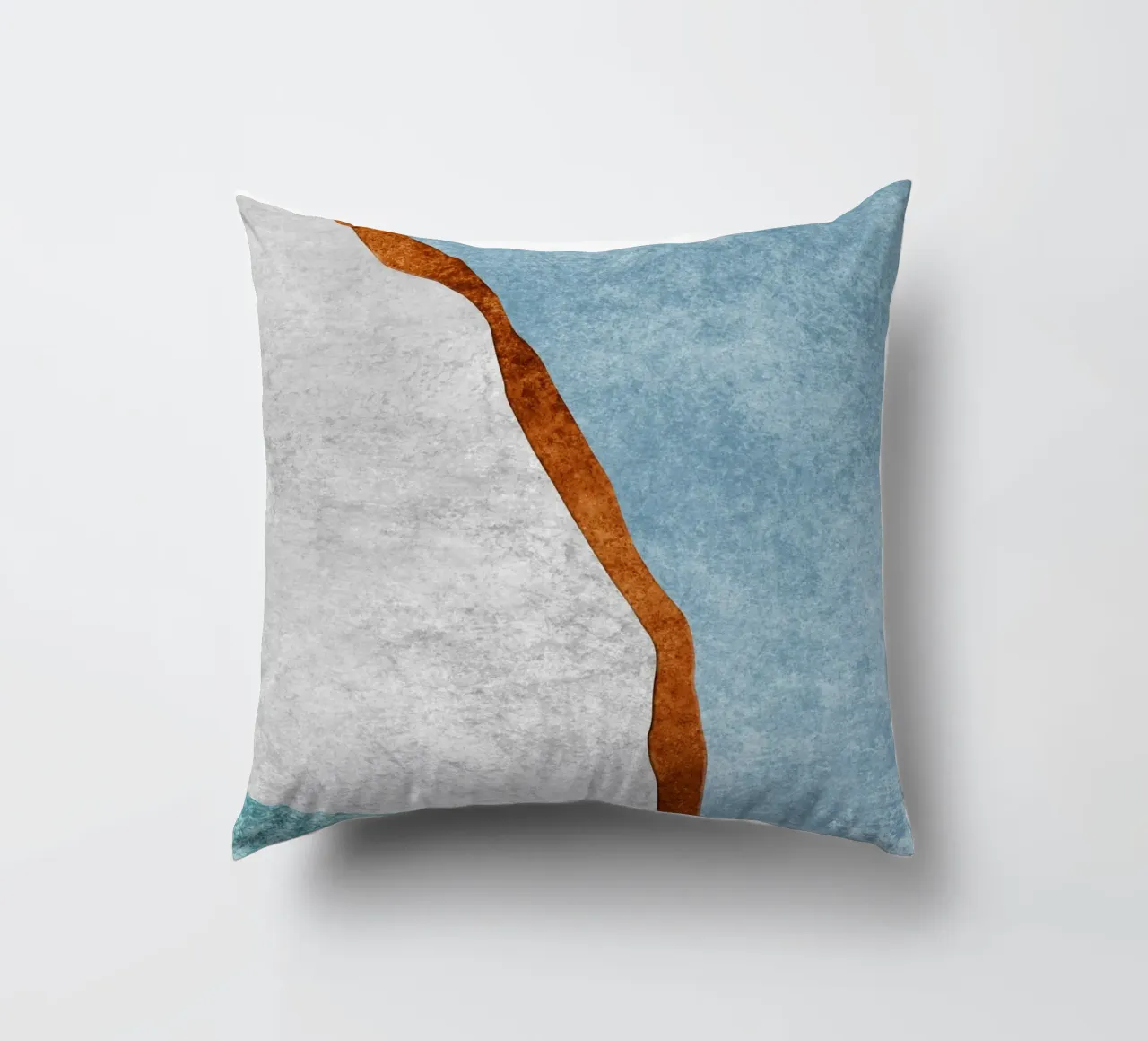 abstract art rust cutouts Kissen von vintageshop