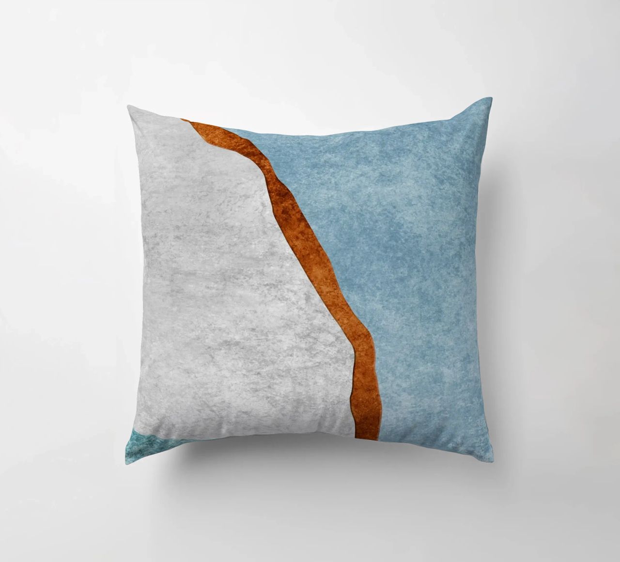 abstract art rust cutouts cuscino da vintageshop
