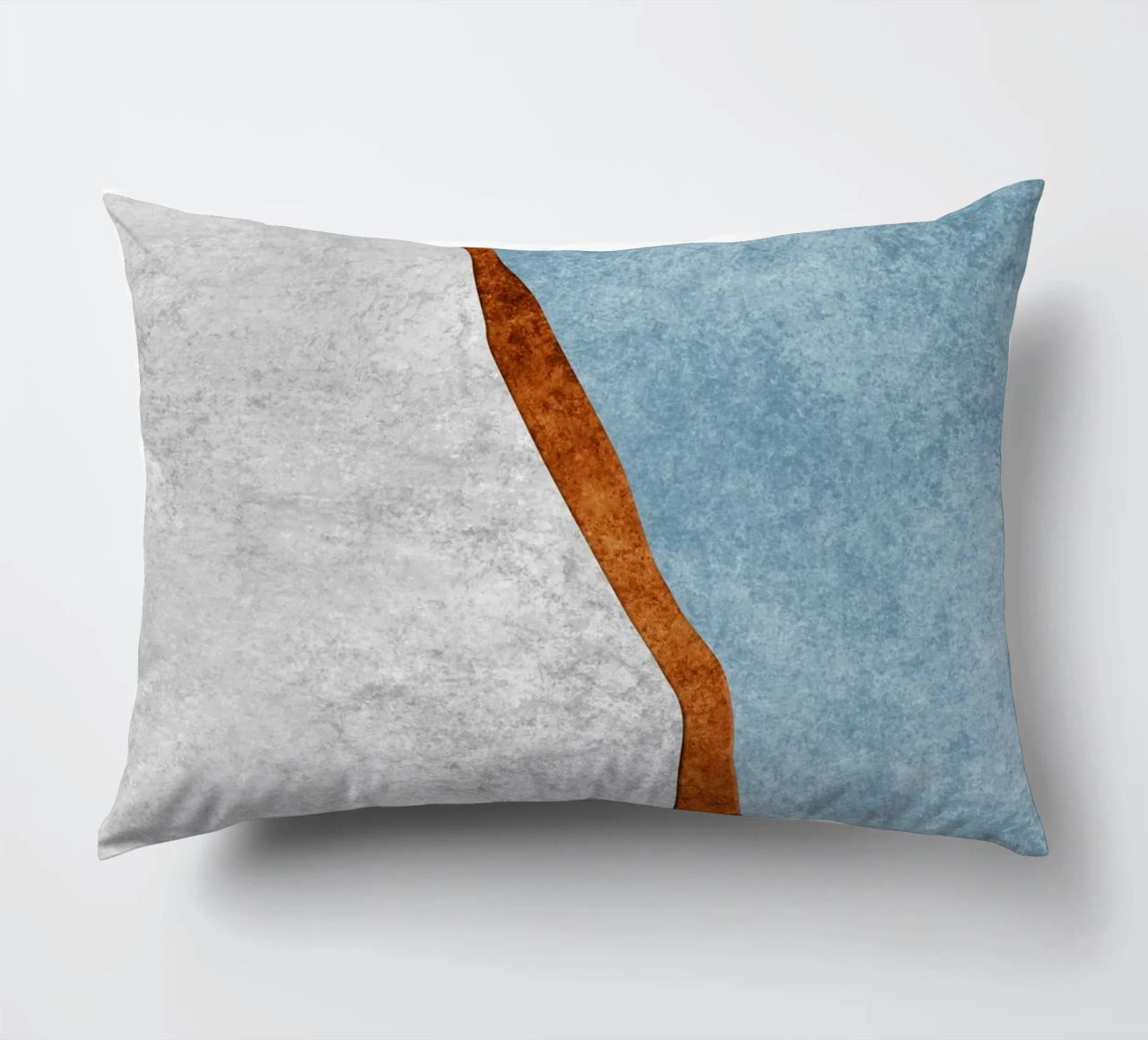 abstract art rust cutouts cuscino da vintageshop