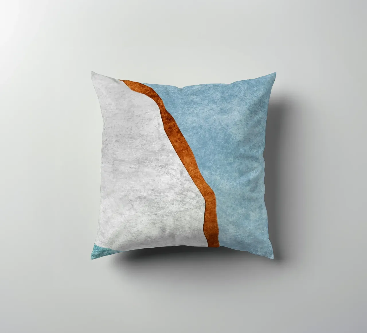 abstract art rust cutouts cuscino da vintageshop