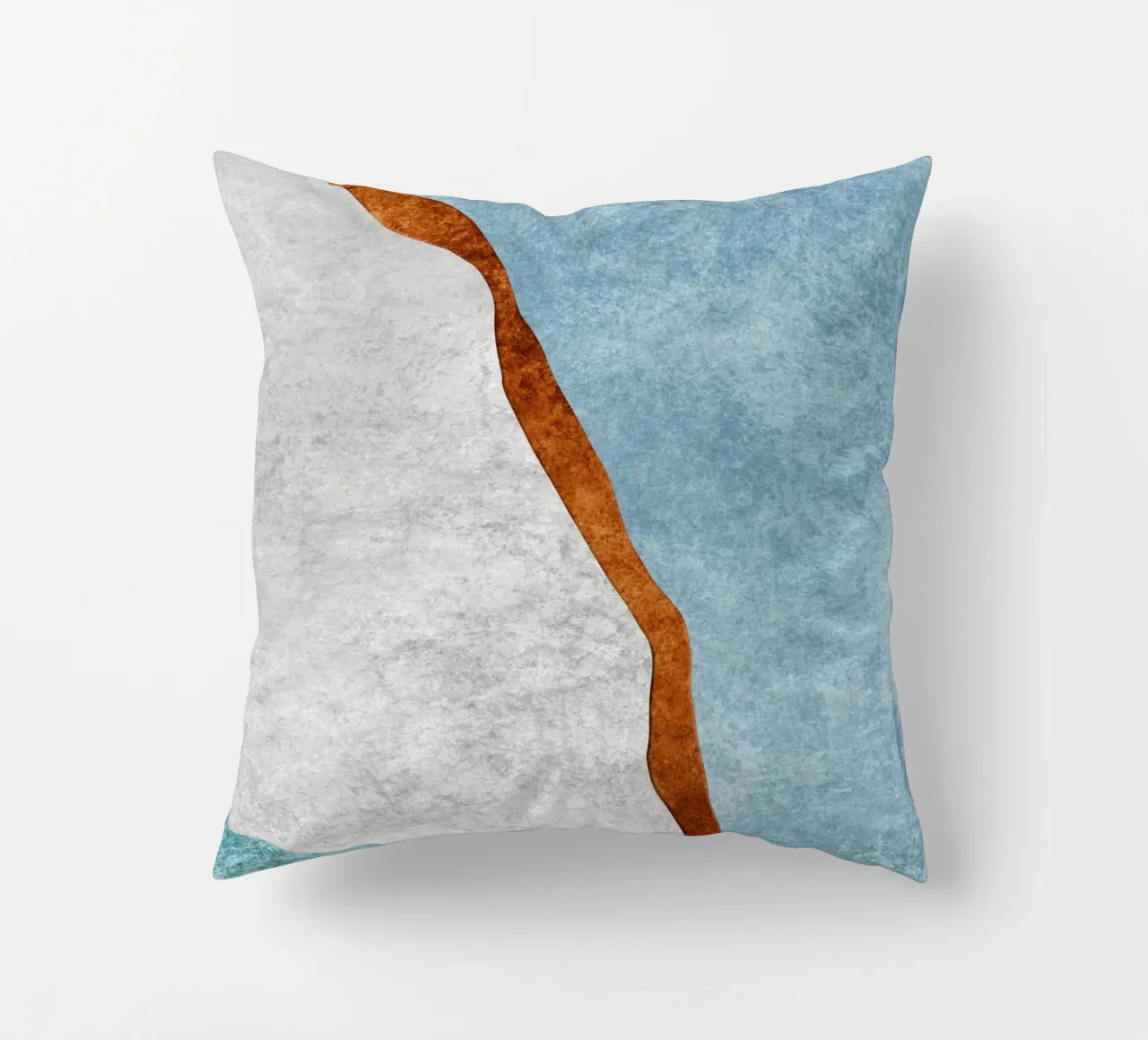 abstract art rust cutouts cuscino da vintageshop