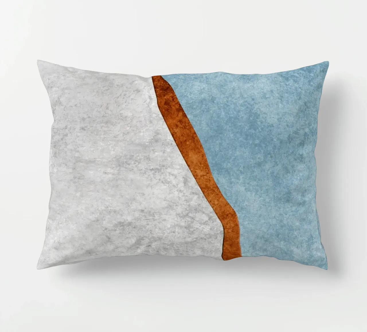 abstract art rust cutouts cuscino da vintageshop