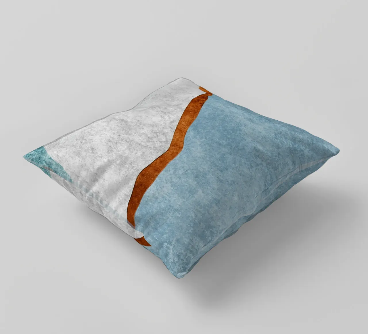 abstract art rust cutouts cuscino da vintageshop