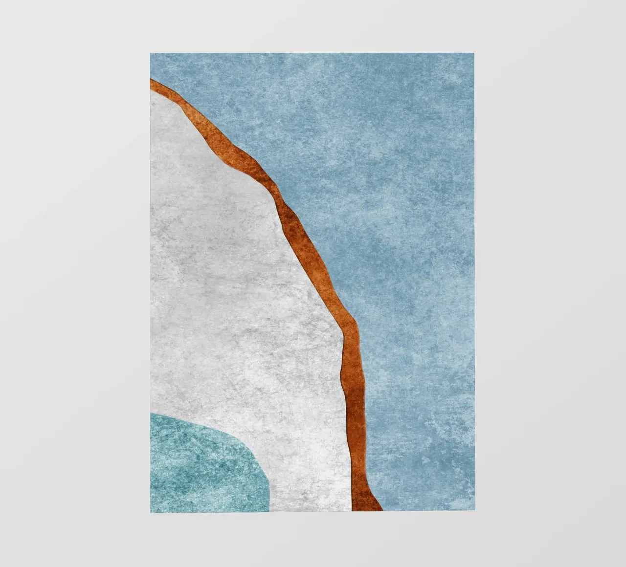 abstract art rust cutouts telo in pvc da vintageshop