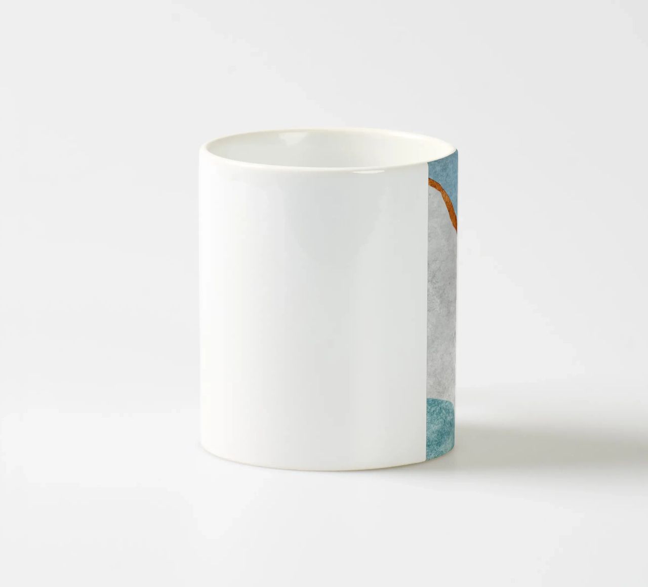 abstract art rust cutouts tazza in ceramica da vintageshop