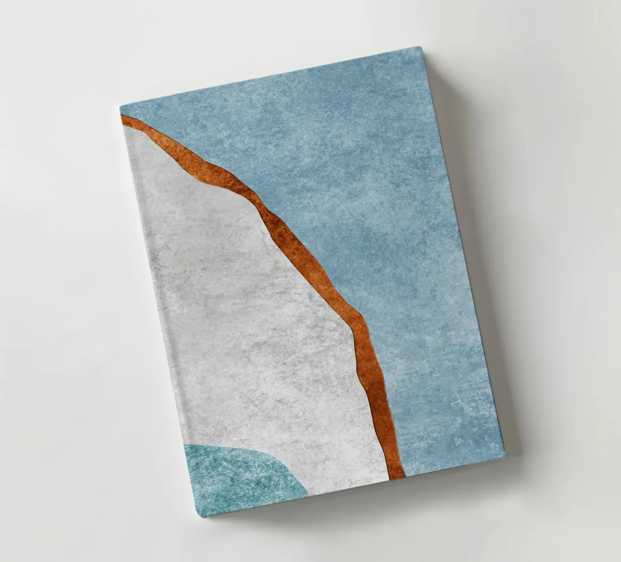 abstract art rust cutouts notebook by vintageshop