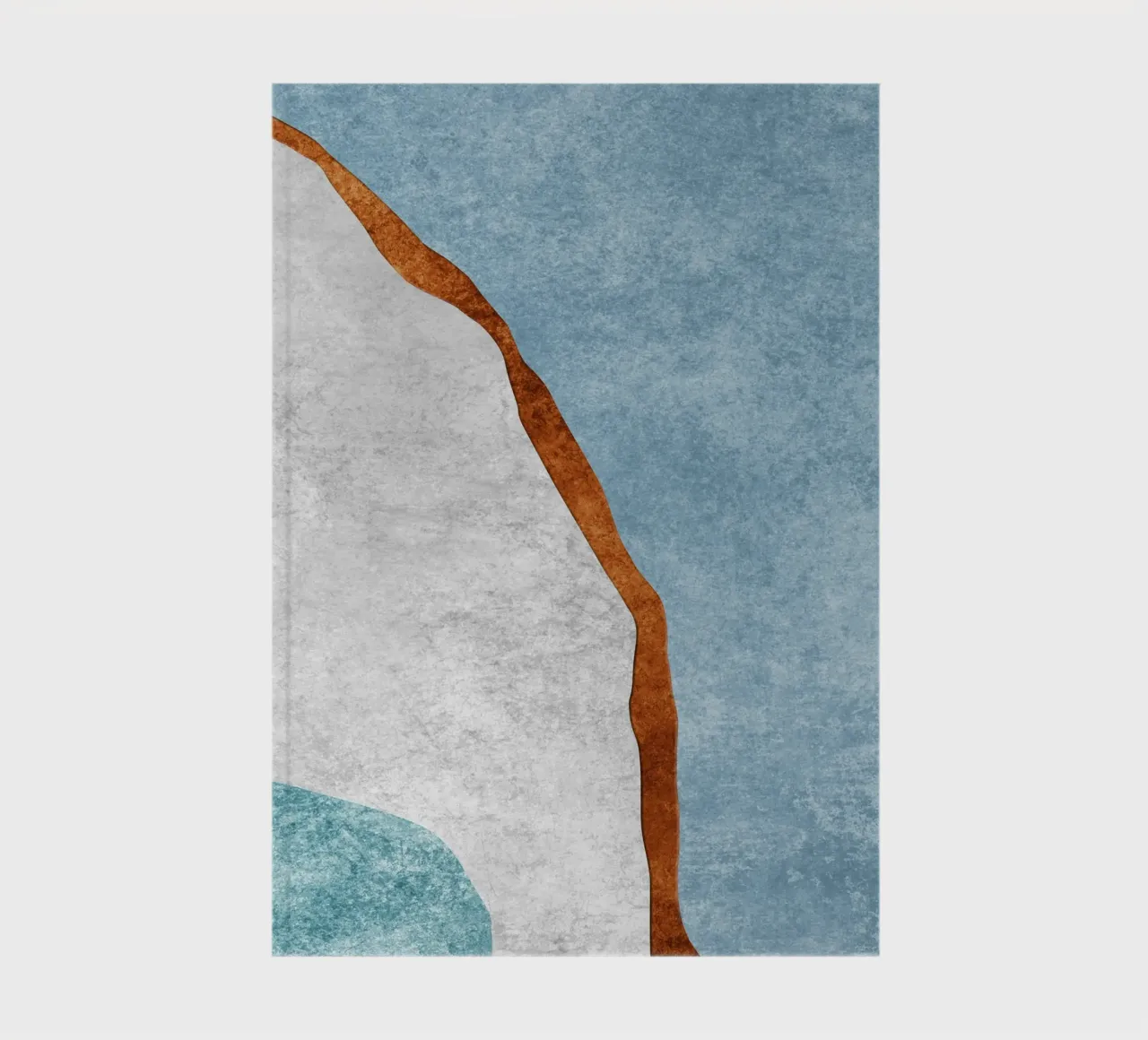 abstract art rust cutouts notebook by vintageshop