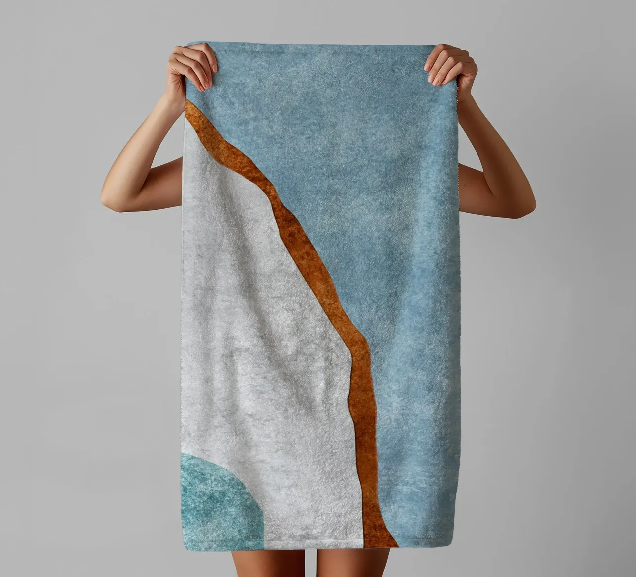 abstract art rust cutouts Handtuch von vintageshop
