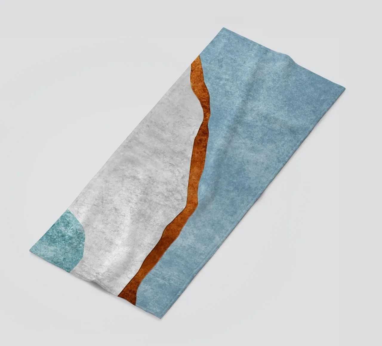 abstract art rust cutouts telo mare da vintageshop