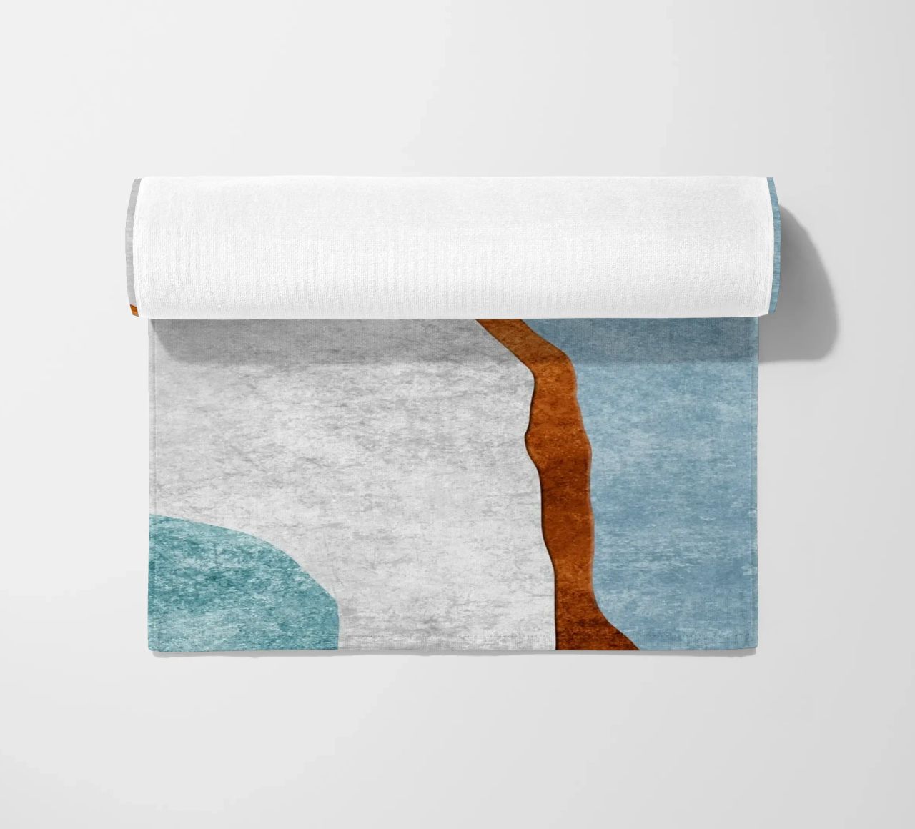 abstract art rust cutouts telo mare da vintageshop