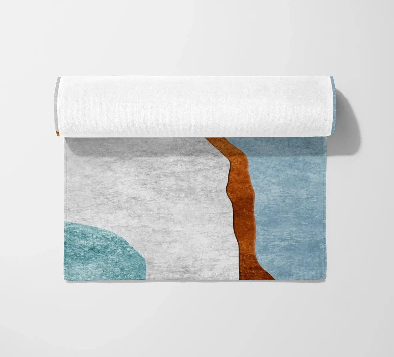 abstract art rust cutouts telo mare da vintageshop