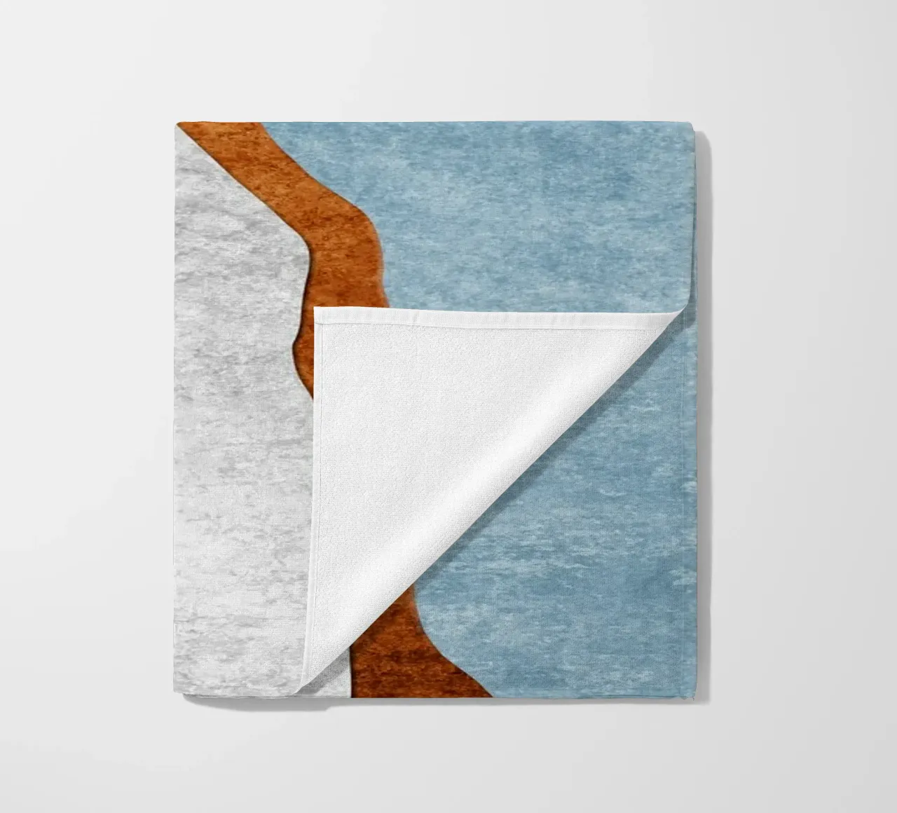 abstract art rust cutouts telo mare da vintageshop