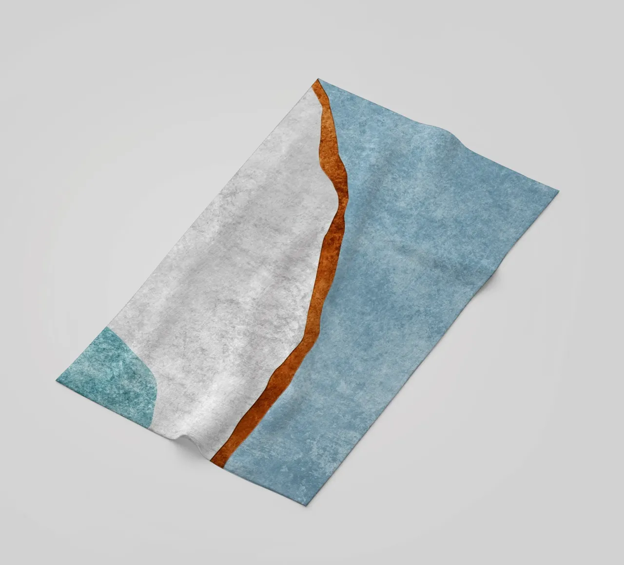 abstract art rust cutouts telo mare da vintageshop