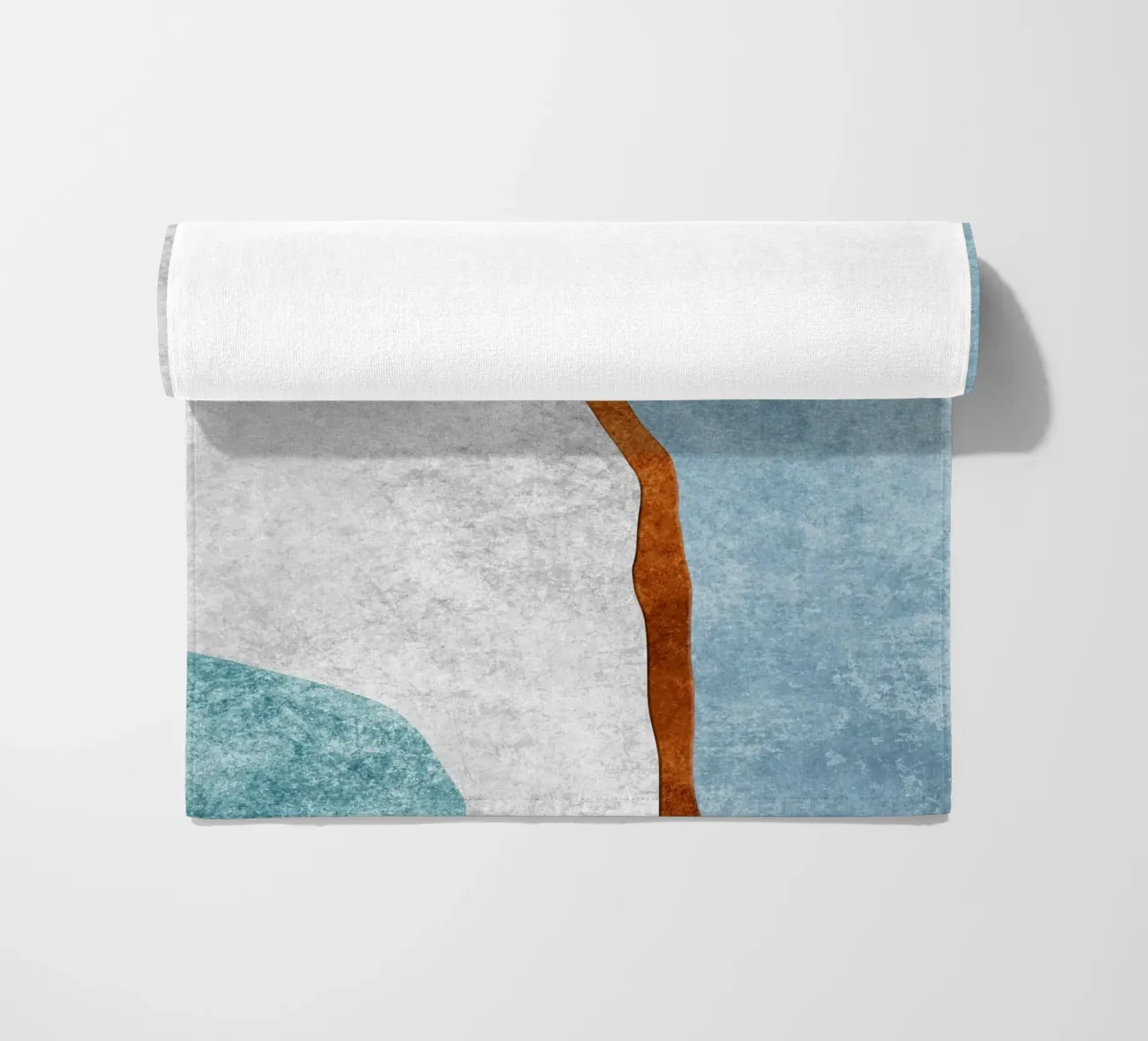 abstract art rust cutouts telo mare da vintageshop