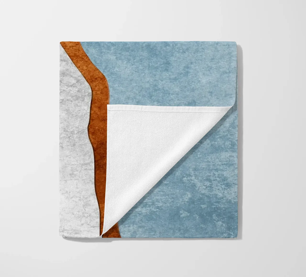 abstract art rust cutouts telo mare da vintageshop