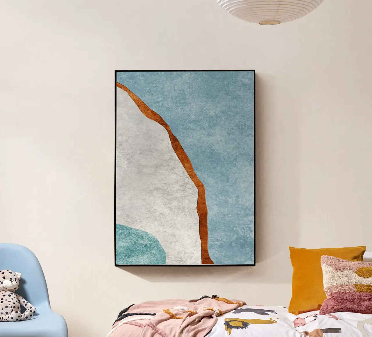 abstract art rust cutouts plexiglass da vintageshop