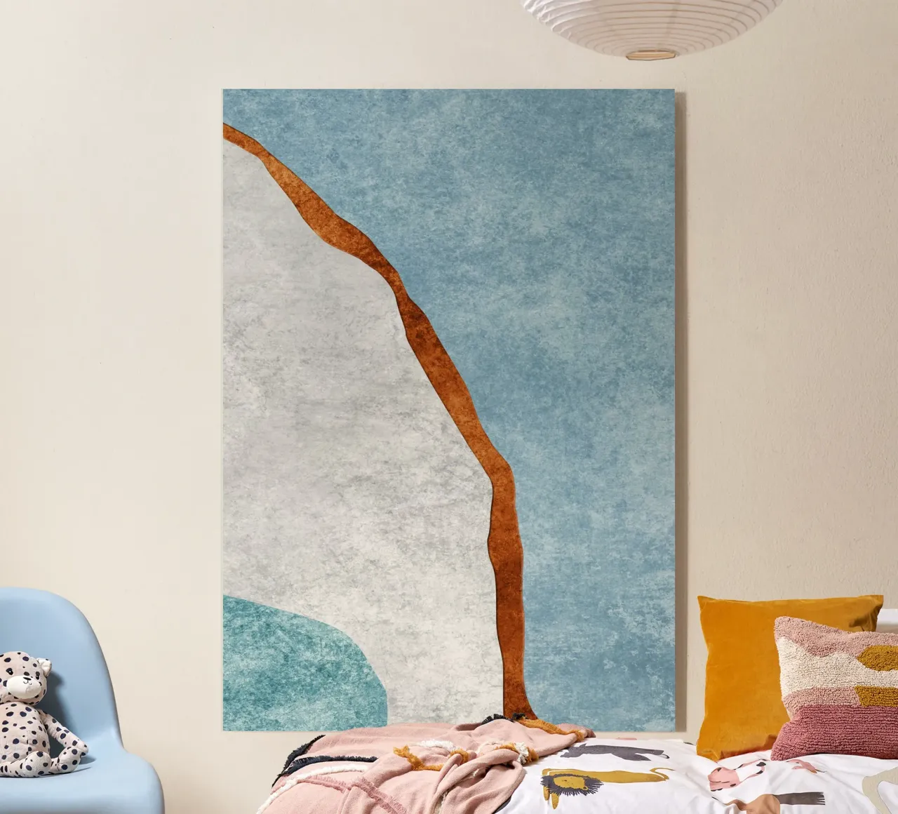 abstract art rust cutouts plexiglass da vintageshop