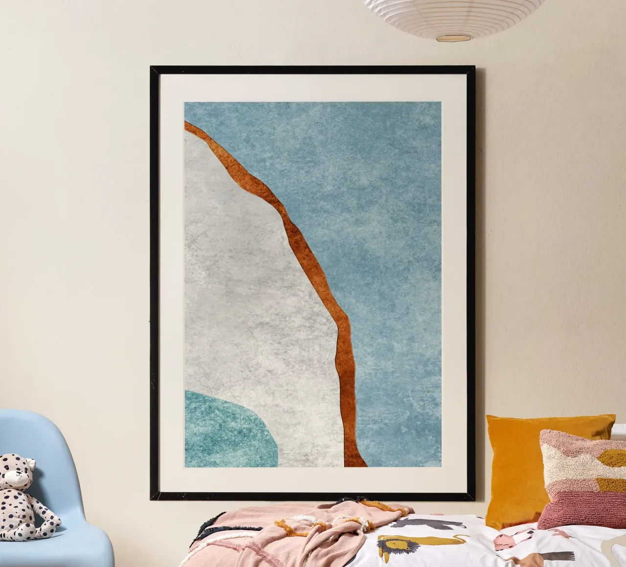 abstract art rust cutouts carta hahnemühle da vintageshop