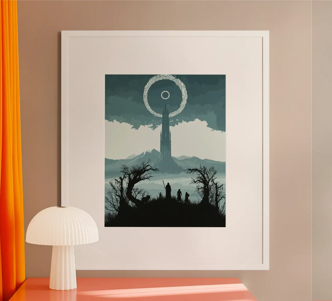 Amon Sûl - Ombre sulla Terra di Mezzo poster con telaio in plastica da Mittelerde Atelier