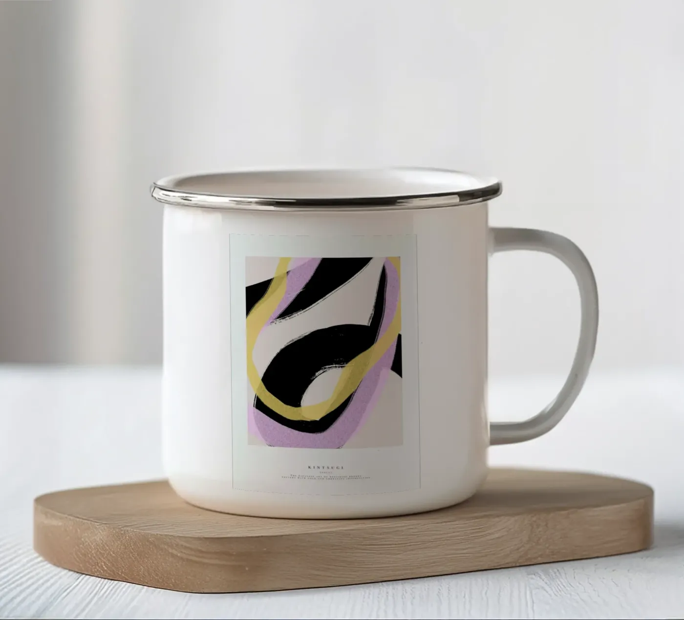 Kintsugi enamel mug by Pure