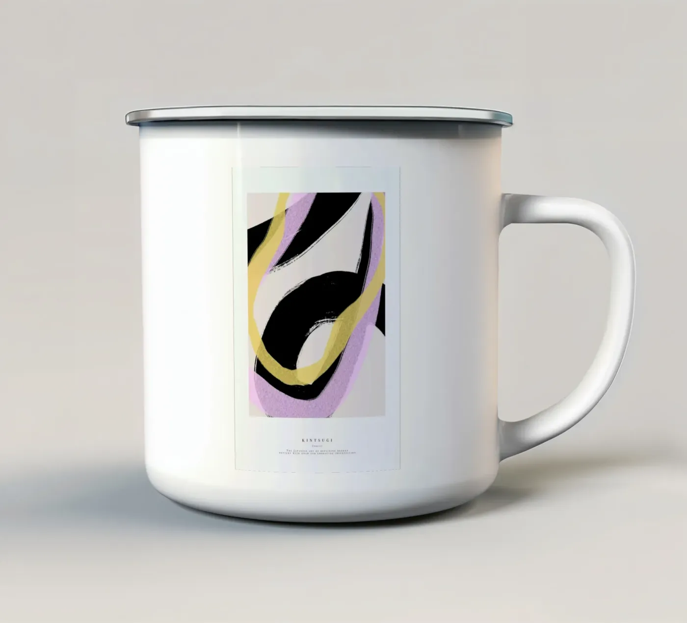 Kintsugi enamel mug by Pure