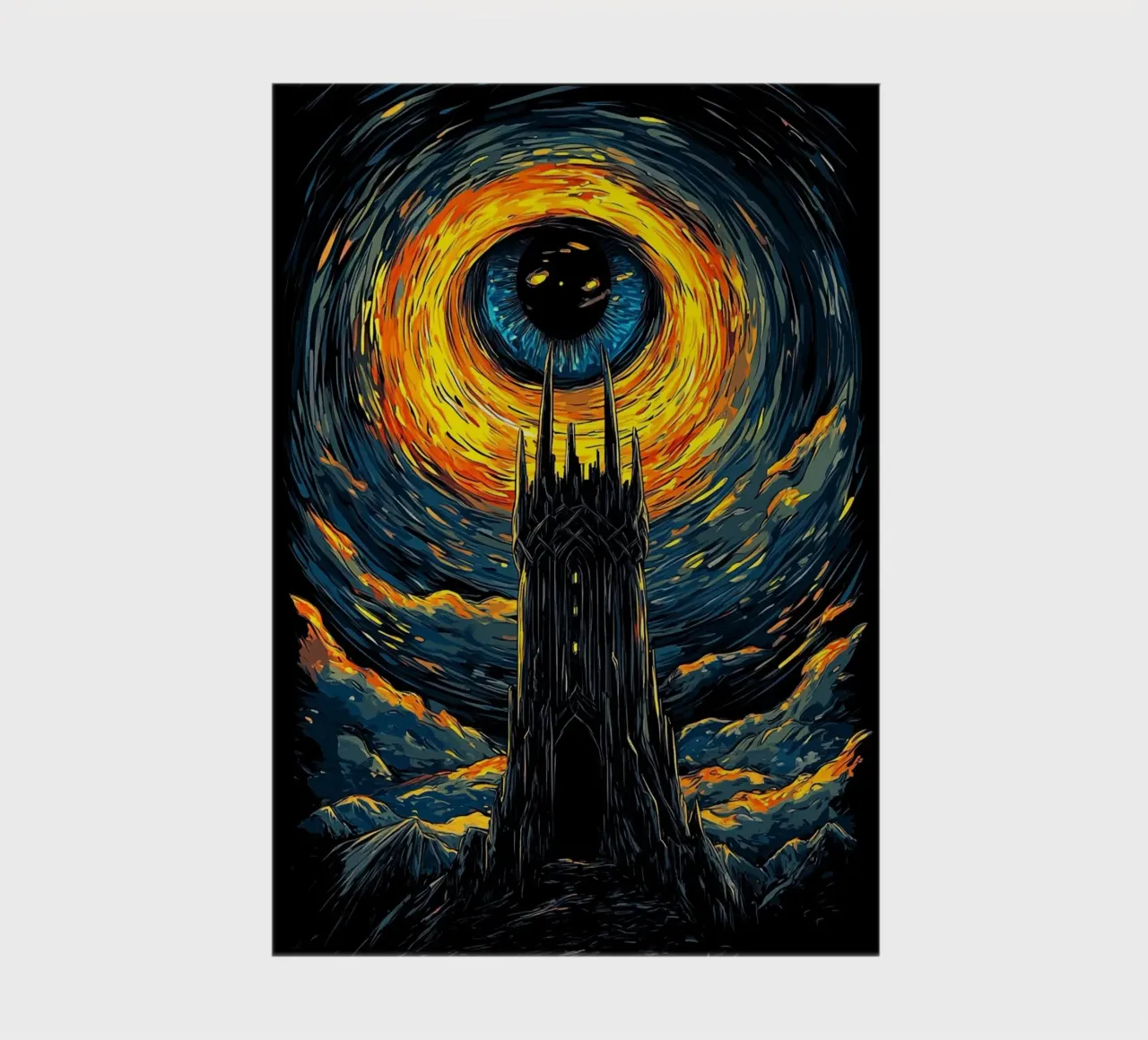 L'occhio di Sauron - Notte stellata a Mordor diario da Mittelerde Atelier
