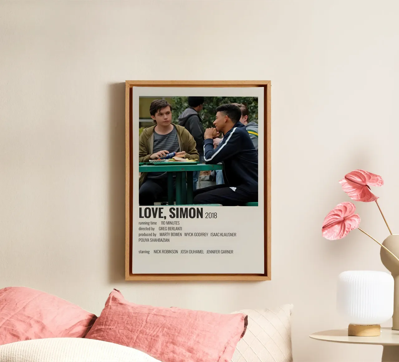 LOVE SIMON 2018 canvas met Baklijst van MVFminimalist