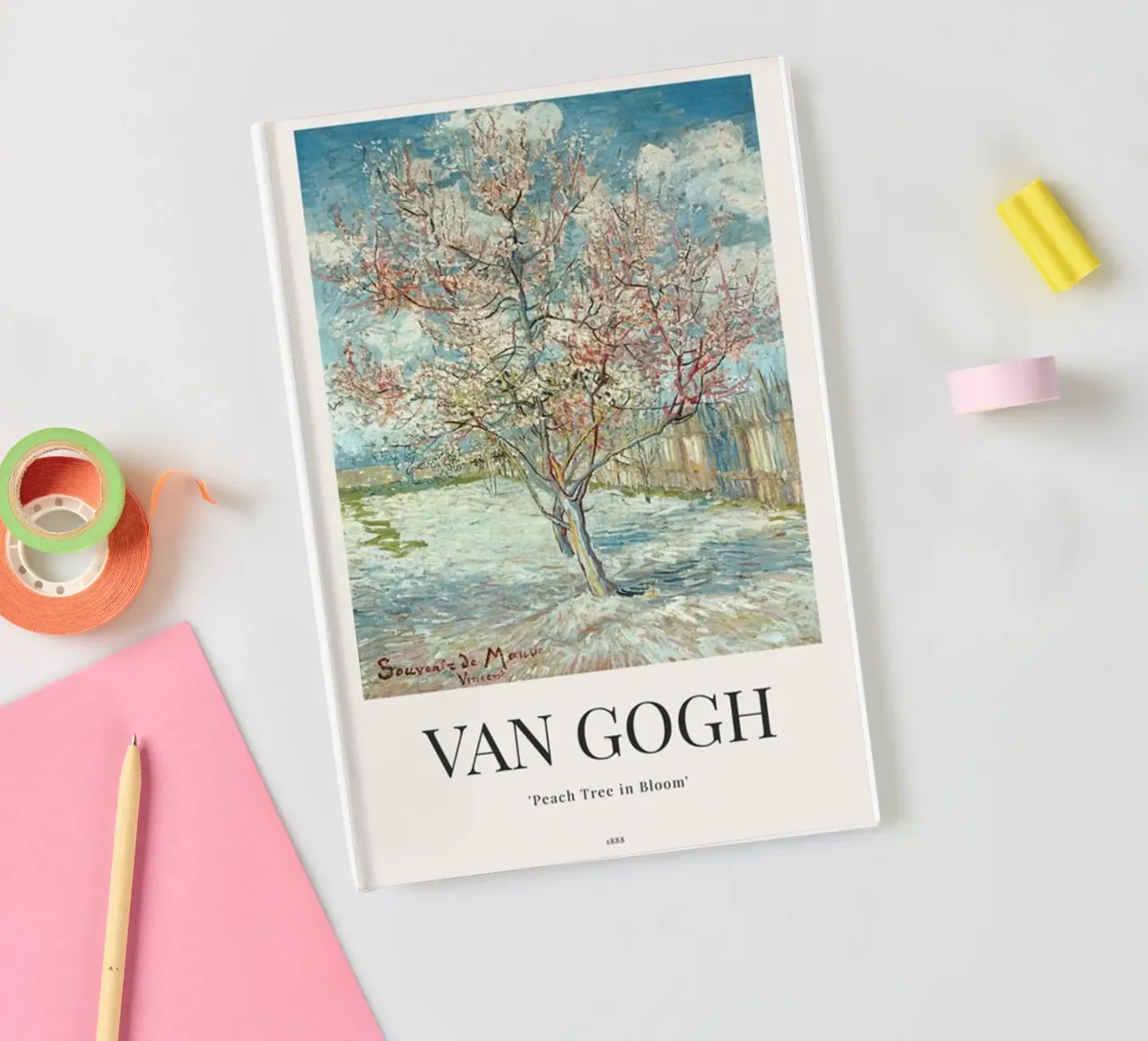 a peach tree in full bloom notebook by Piper Shop Oke