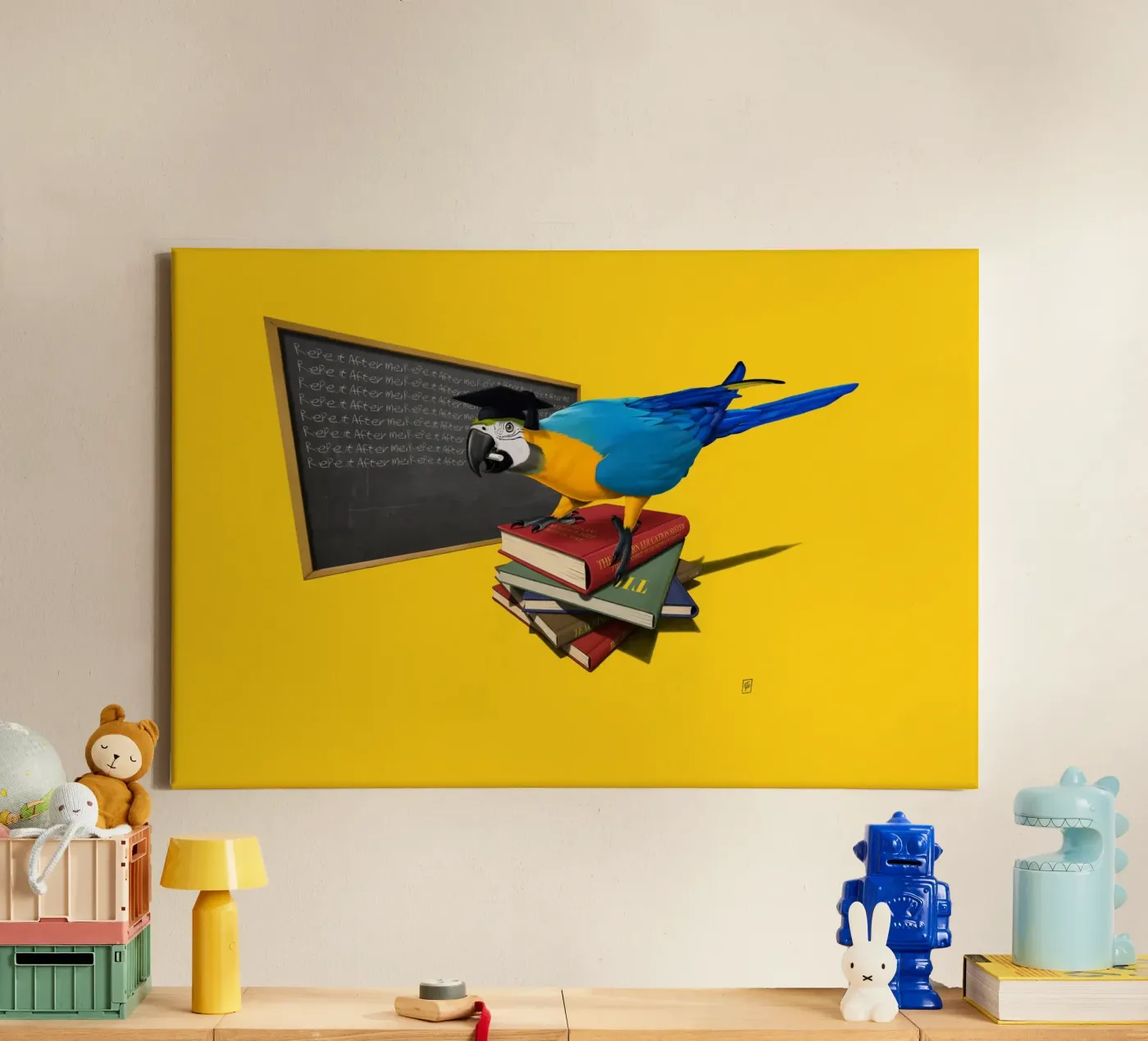 Repeat (Coloured) canvas by Rob Art | Illustration