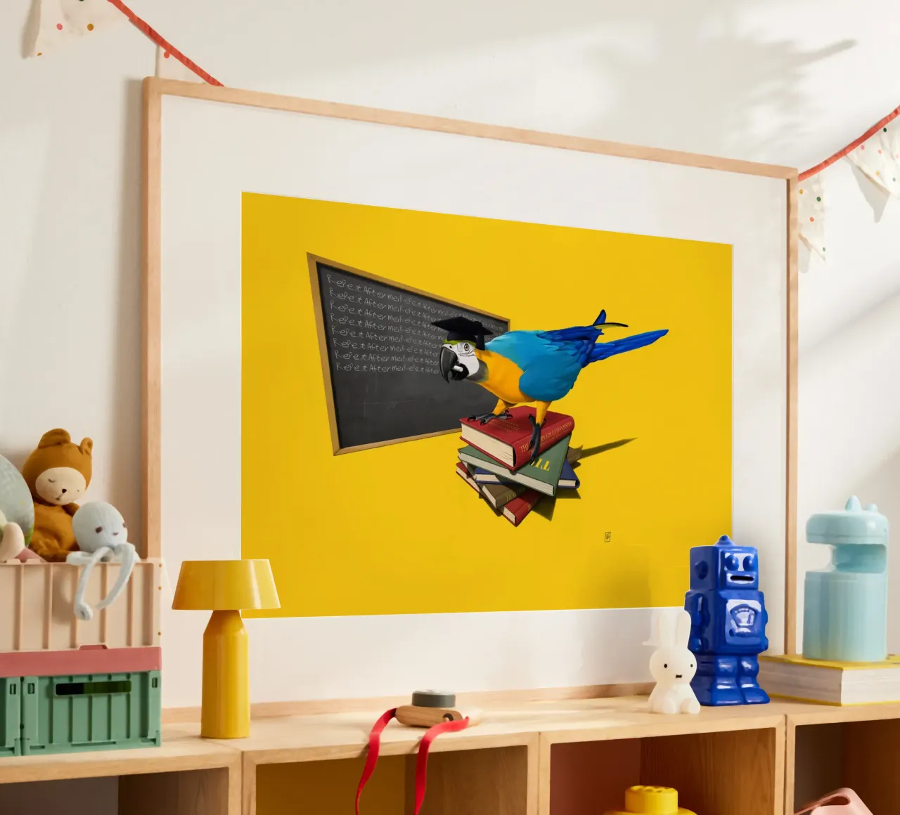 Repeat (Coloured) poster con telaio in legno da Rob Art | Illustration