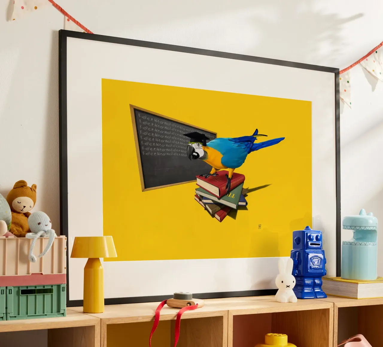 Repeat (Coloured) poster con telaio in legno da Rob Art | Illustration