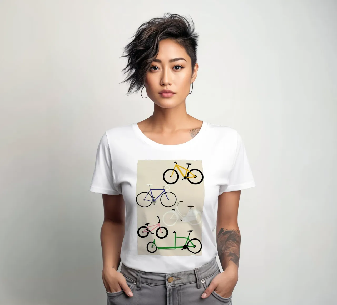 Bicycles dames t-shirt getailleerd van Rosi Feist