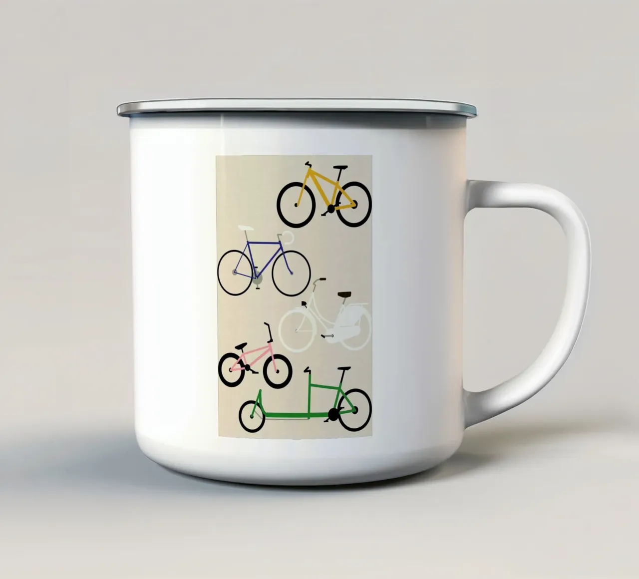 Bicycles tazza in smalto da Rosi Feist
