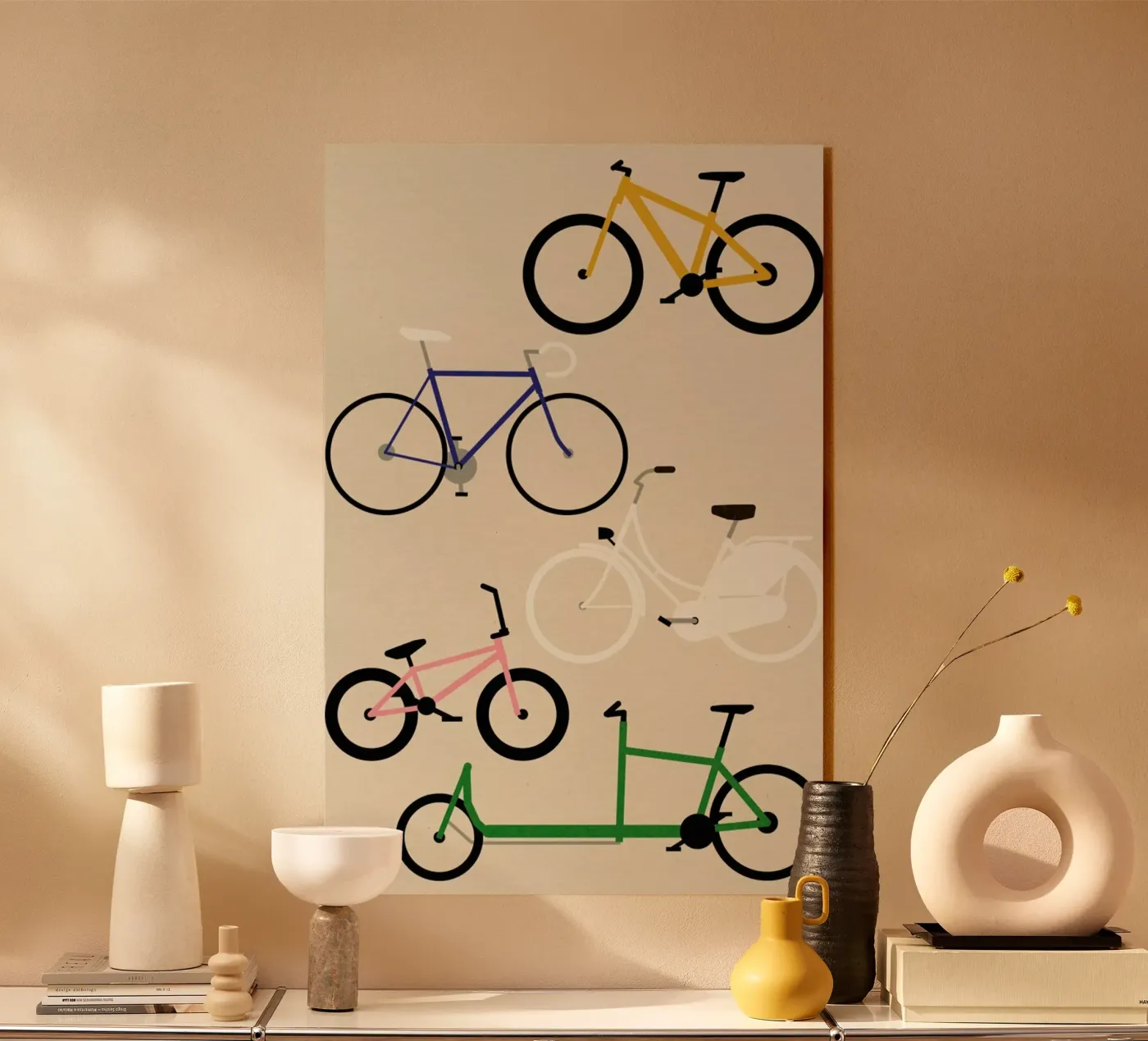Bicycles Acryl-Glas von Rosi Feist