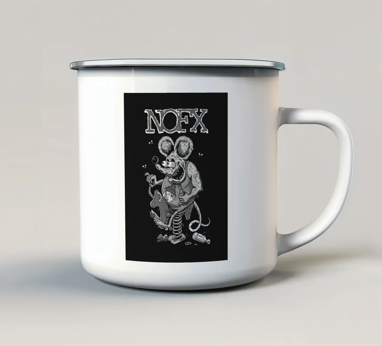 arte della banda nofx tazza in smalto da vanhesling