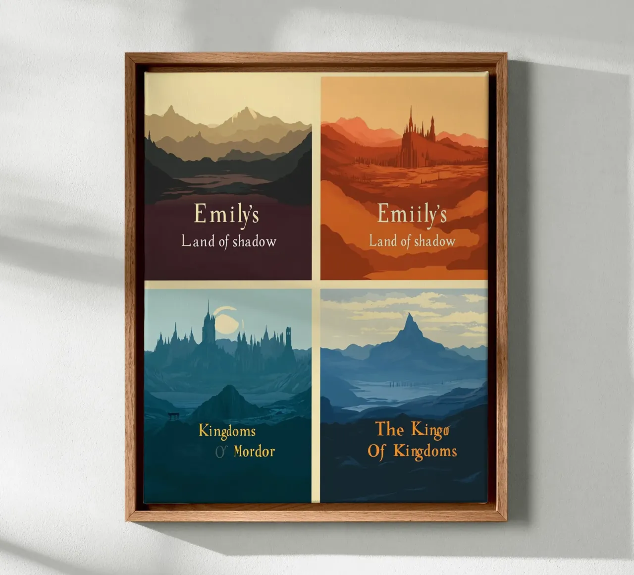 I regni di Mordor - Set di loghi fantasy minimali tela da Mittelerde Atelier