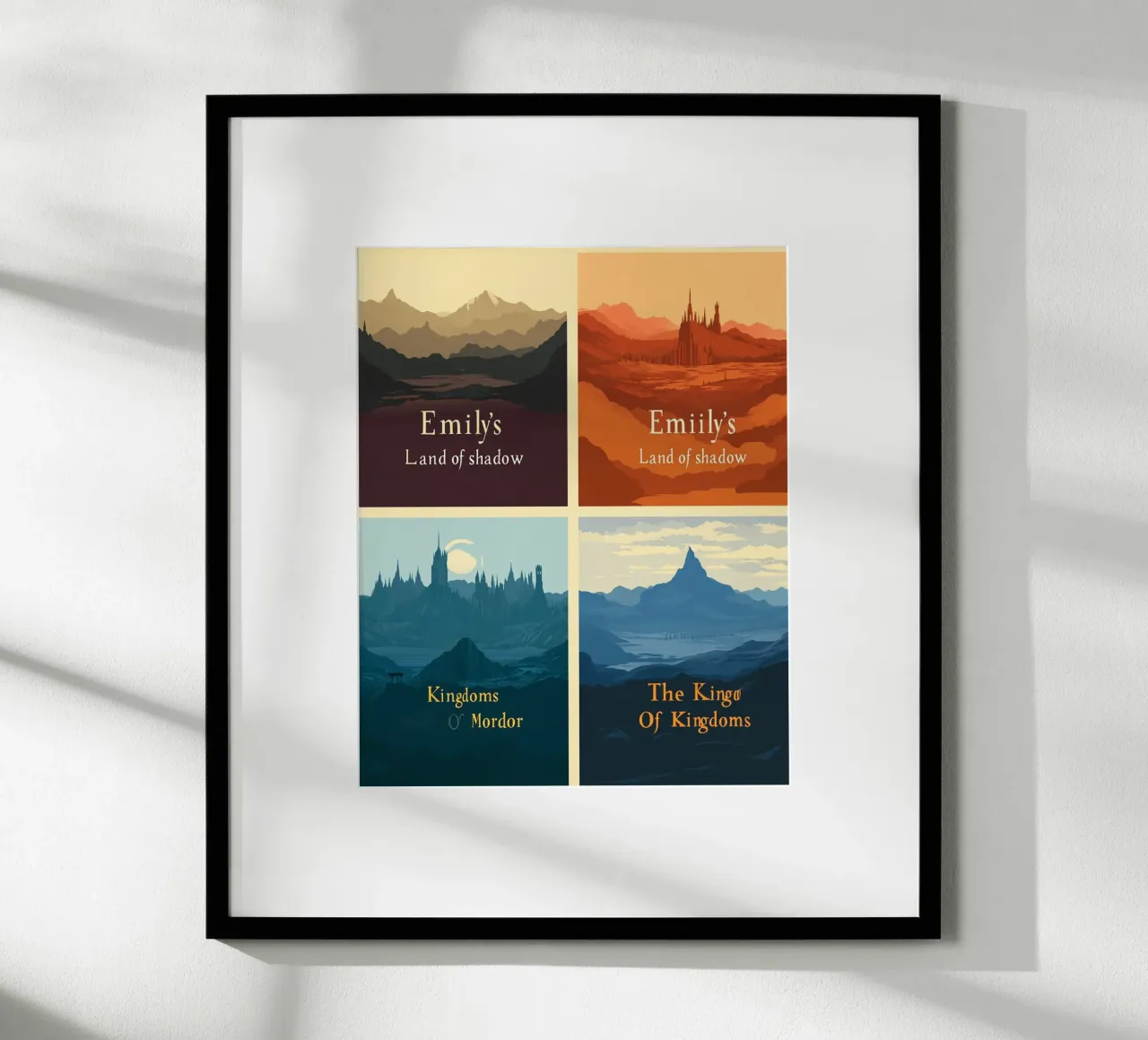 I regni di Mordor - Set di loghi fantasy minimali carta hahnemühle da Mittelerde Atelier