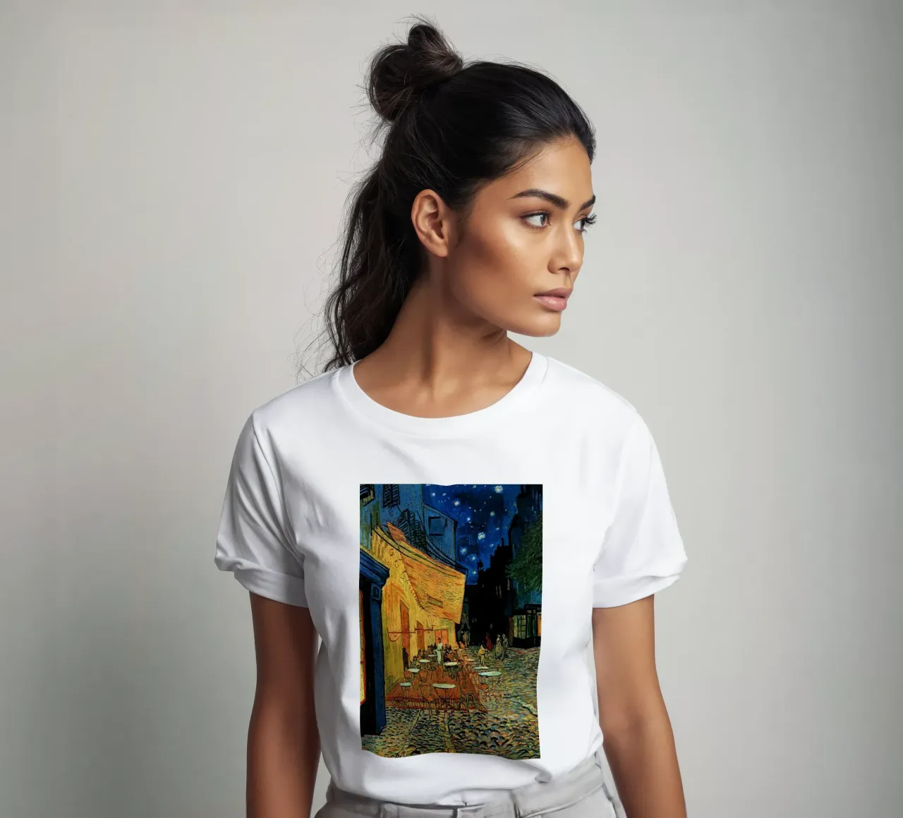 terrazza del caffè di notte t-shirt da Piper Shop Oke