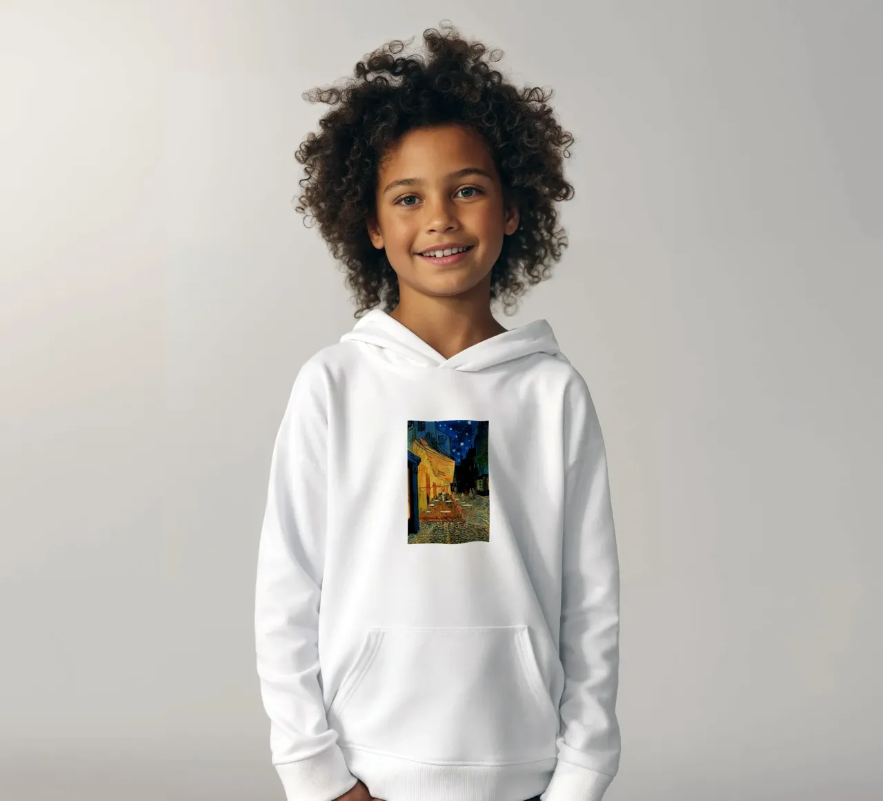 terrazza del caffè di notte felpa bambino con cappuccio da Piper Shop Oke