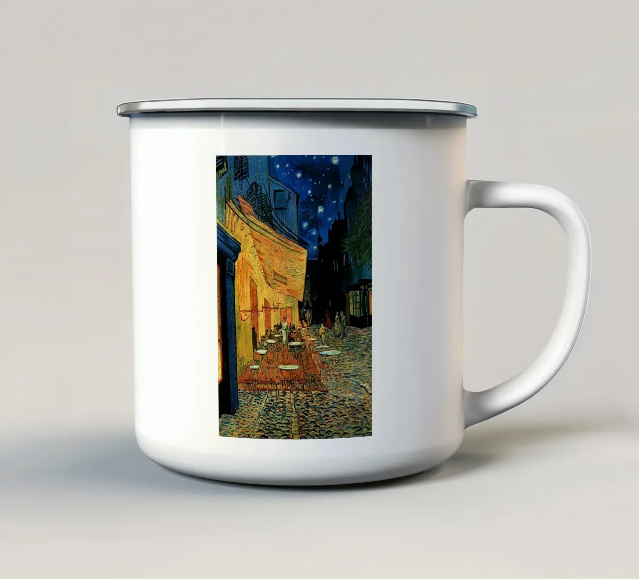 terrazza del caffè di notte tazza in smalto da Piper Shop Oke